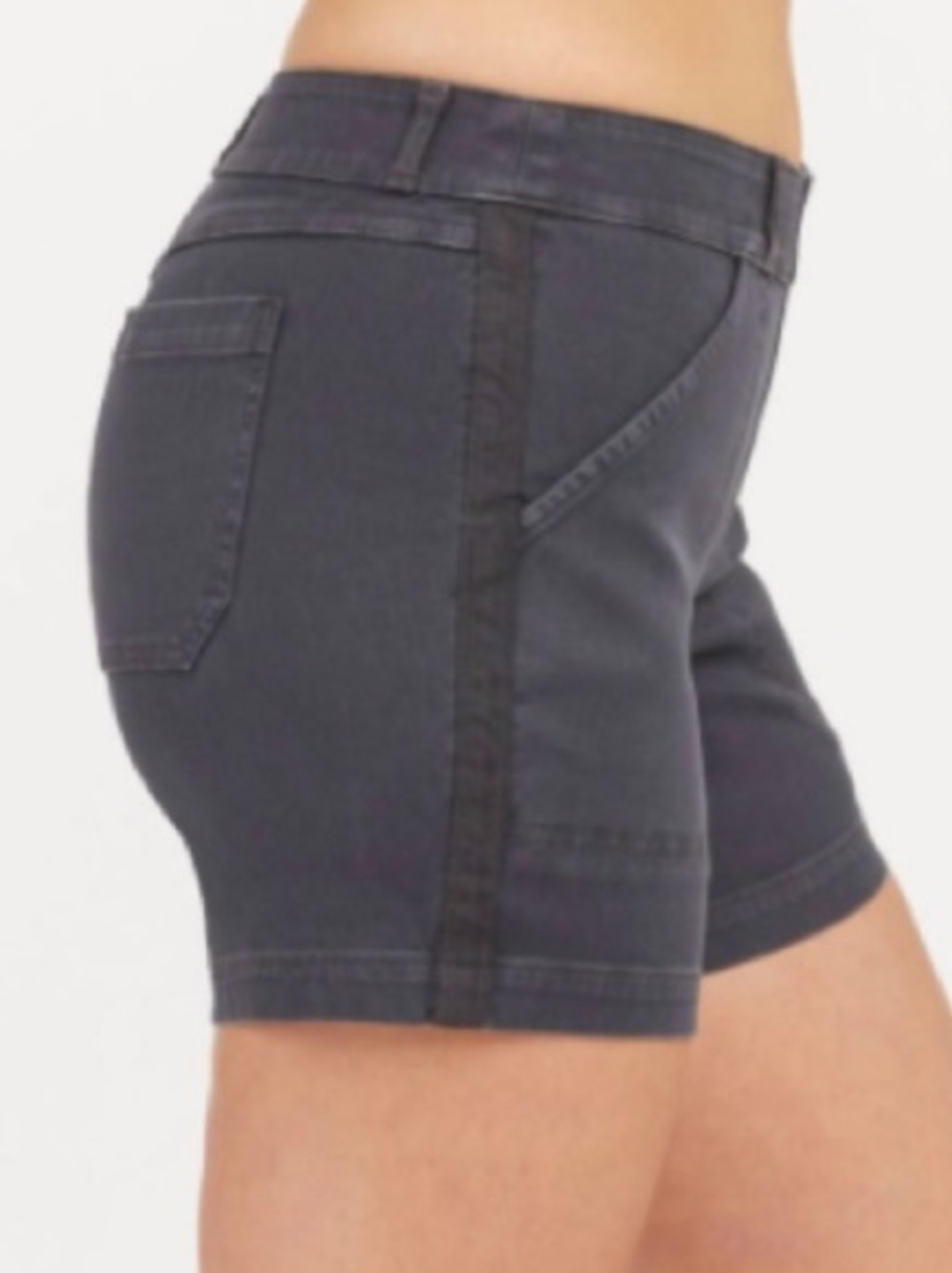 Womens Black Denim Spanx Shorts